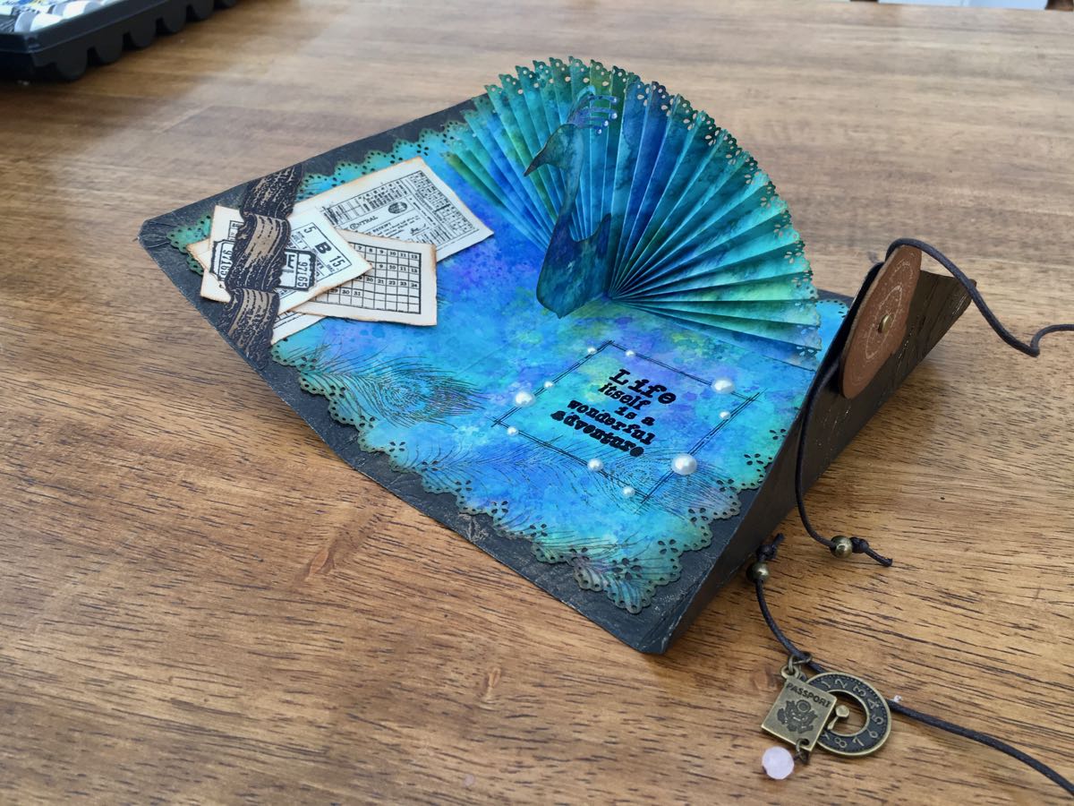 Peacock Card with ties