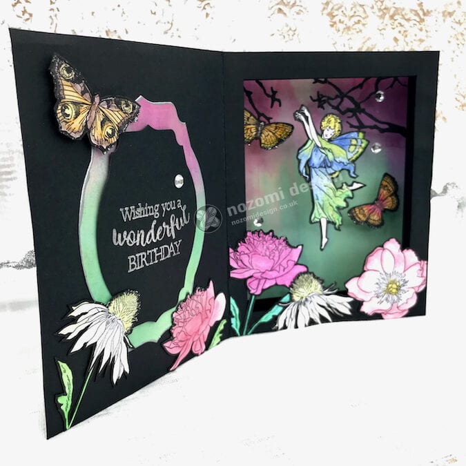 Diorama Shadow box Flower Fairy Card