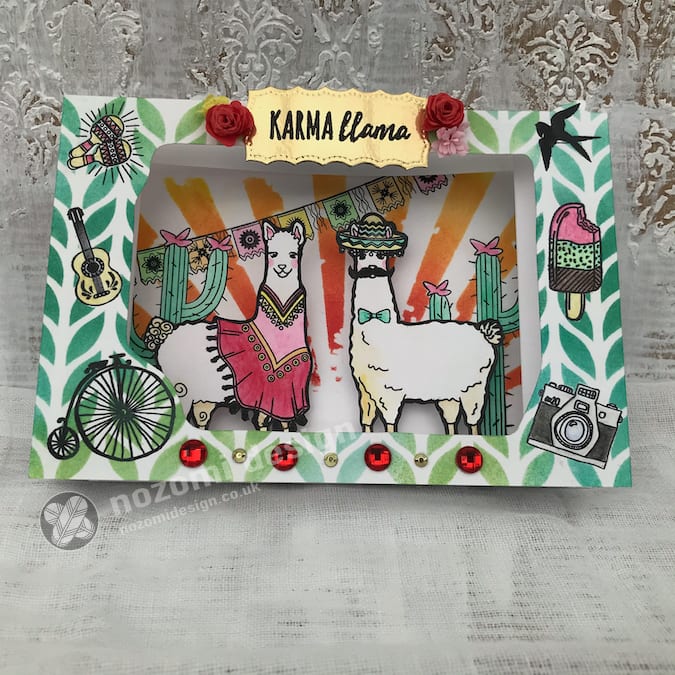 Diorama Karma Llama Card