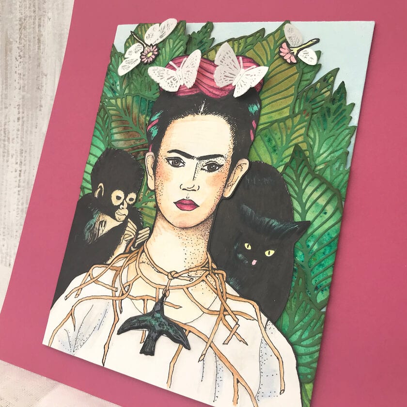 Frida Kahlo Thorn Necklace and Hummingbird