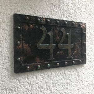 Vintage house number plaque